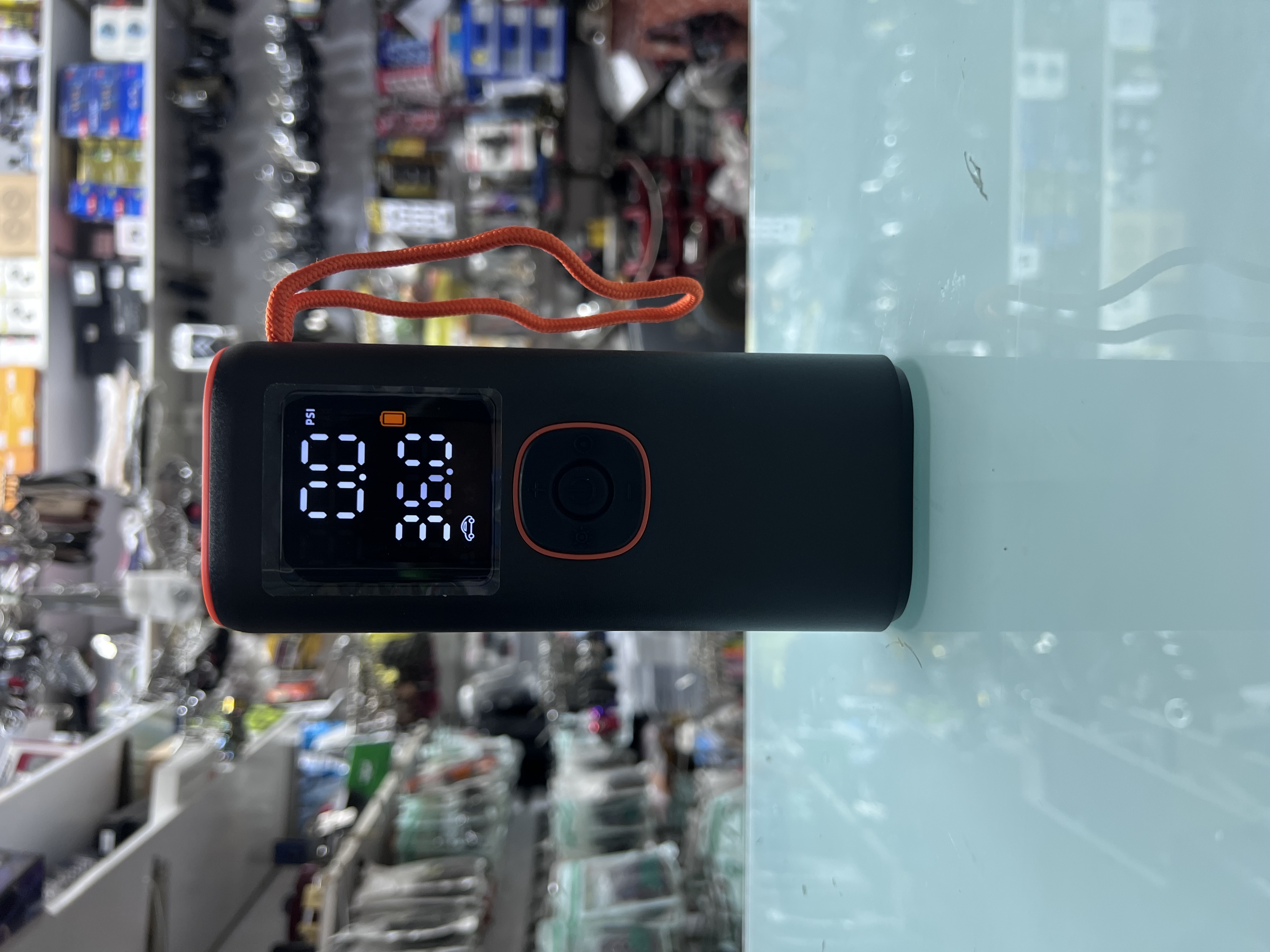 پمپ باد شارژی هوشمند Smart Inflator | پاوربانک و چراغ قوه اضطراری
